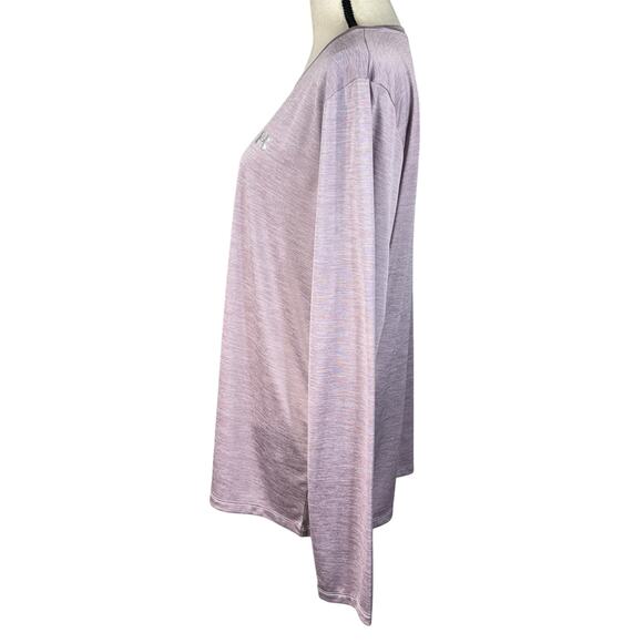 Under Armour Womens XX-Large Loose Fit Top HeatGear Long Sleeve Crew Neck Purple - Picture 6 of 8